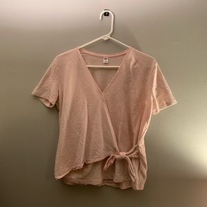 Textured Wrap-Front Side-Tie Top for Women
